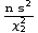 (n s^2)/χ_2^2