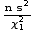 (n s^2)/χ_1^2