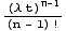 (λ t)^(n - 1)/(n - 1) !