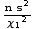 (n s^2)/χ_1^2