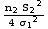 (n_2S_2^2)/(4σ_1^2)