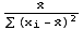 Overscript[x, _]/(∑ (x_i - Overscript[x, _])^2)