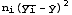 n_i(Overscript[y_i, _] - Overscript[y, _])^2