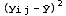 (y_ (i j) - Overscript[y, _])^2